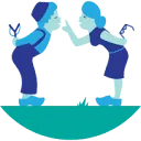 Logo van Juffrouw Janssen // Dutch courses for Professionals