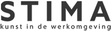 Logo STIMA Kunstuitleen in de werkomgeving